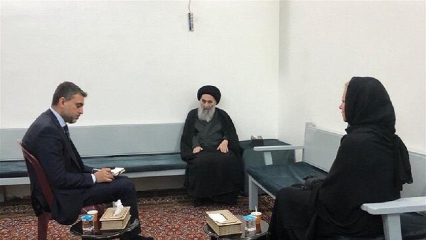 Iranpress: UN envoy meets with Ayatollah Sistani in Najaf