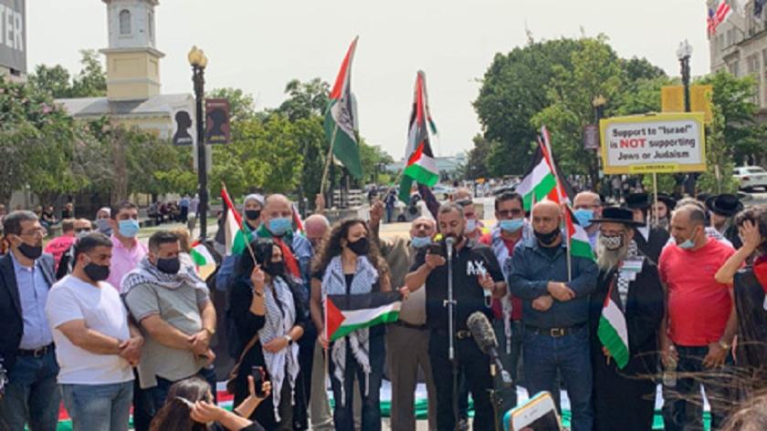 Iranpress: Pro-Palestinian activists protest Israel accords in Washington