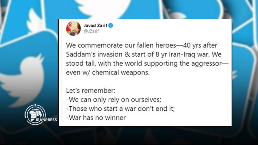 Iranpress: Zarif: We stood tall against aggressor
