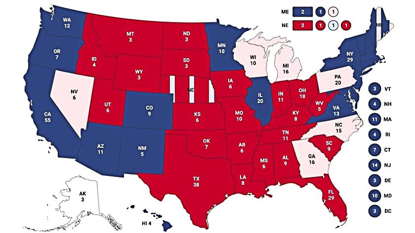 Iranpress: Trump leads Electoral Votes in 7 US states