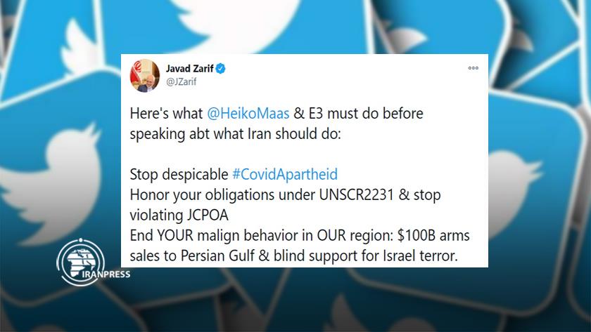 Iranpress: Stop despicable COVID Apartheid: Zarif to German FM