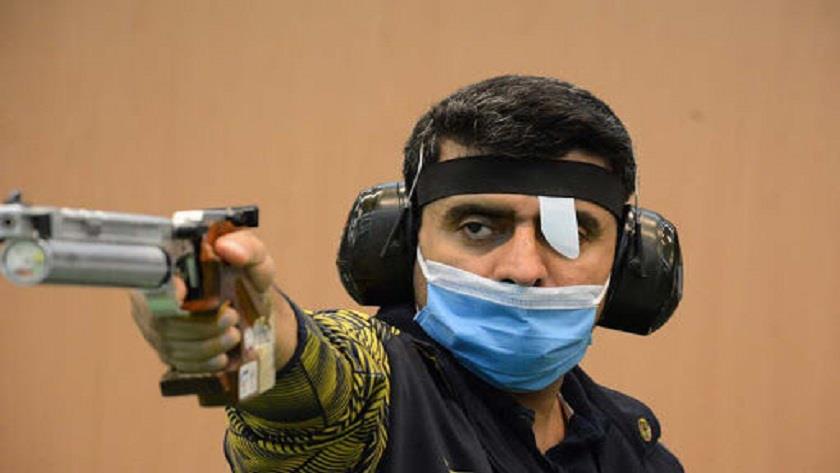 Iranpress: Iranian athlete won Egyptian online shooting competition