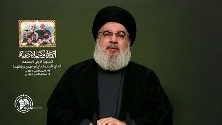 Iranpress: Thank you Qasem Soleimani , Thank you Abu Mahdi :Nasrallah 