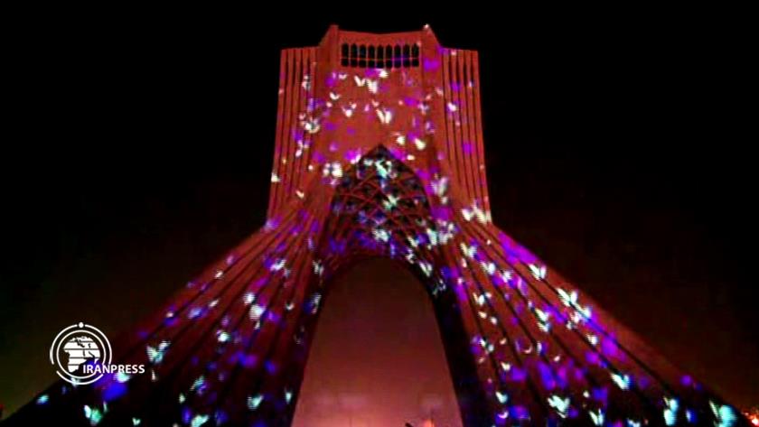 Iranpress: Video mapping performed on Tehran