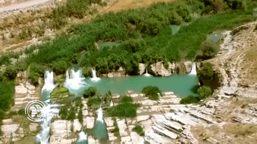Iranpress: Haft Gholoo waterfall, tourist attraction of Ilam, Iran