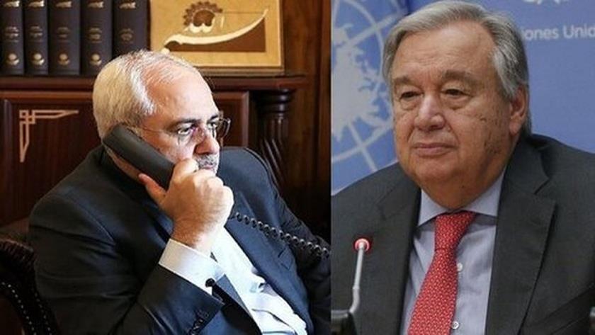 Iranpress: FM Zarif, UN chief urge putting end to war in Yemen