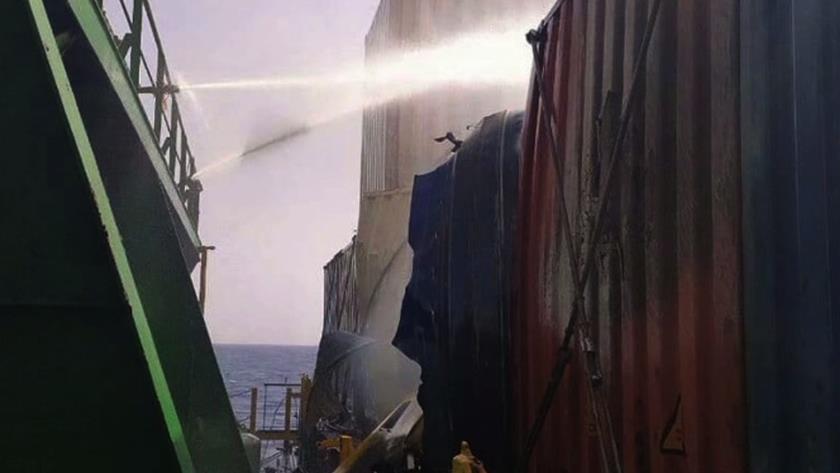 Iranpress: New footage shows Iranian ship targeted in Mediterranean Sea