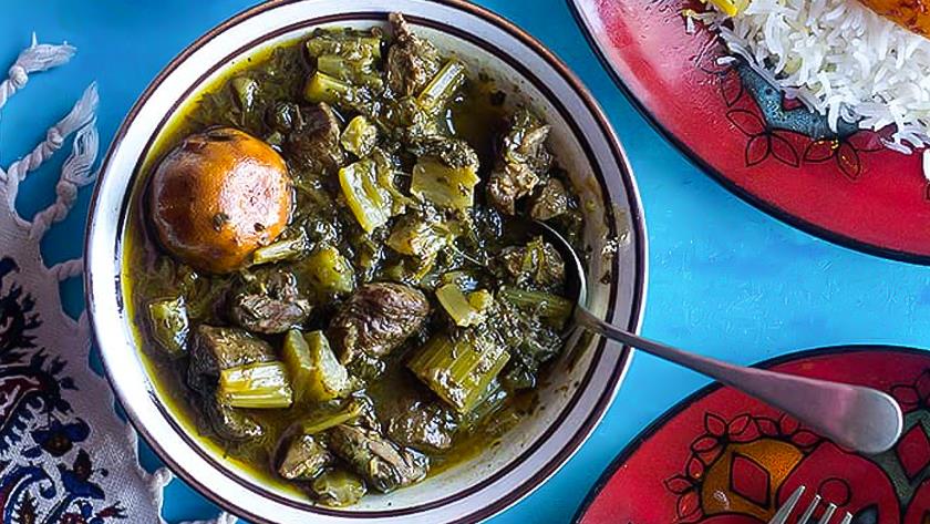 Iranpress: Khoresh Karafs (Persian Celery Stew With Lamb)