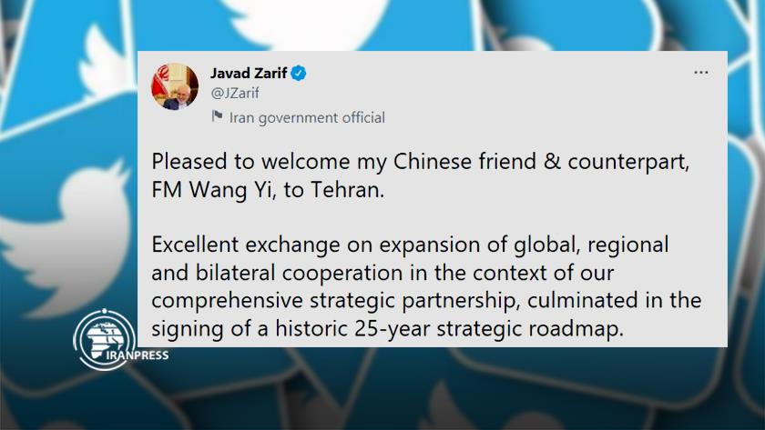Iranpress: Zarif calls Iran-China partnership, a global cooperation