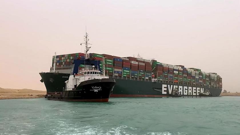 Iranpress: Suez Canal trapped ship Ever Given partially refloated after huge efforts