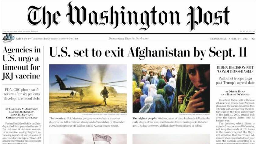 Iranpress: World Newspapers: US set to exit Afghanistan by Sept 11