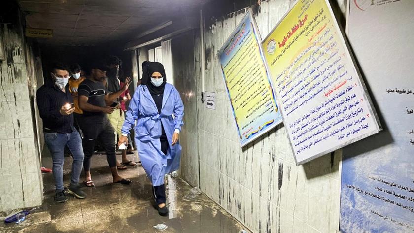 Iranpress: Fire at Iraqi COVID-19 hospital kills 82