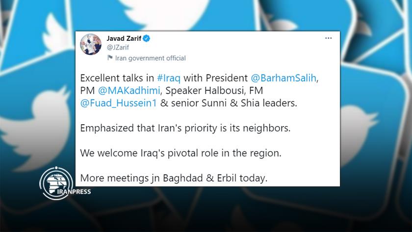 Iranpress: Zarif: Iran welcomes Iraq