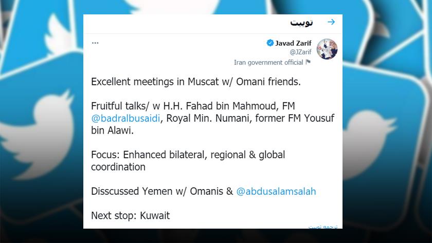 Iranpress: Zarif calls meetings in Muscat as excellent 
