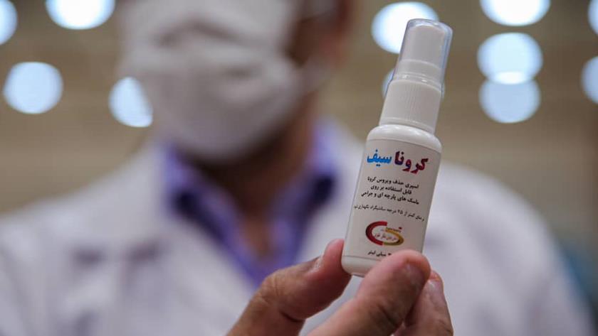Iranpress: First Iranian anti-coronavirus spray unveiled