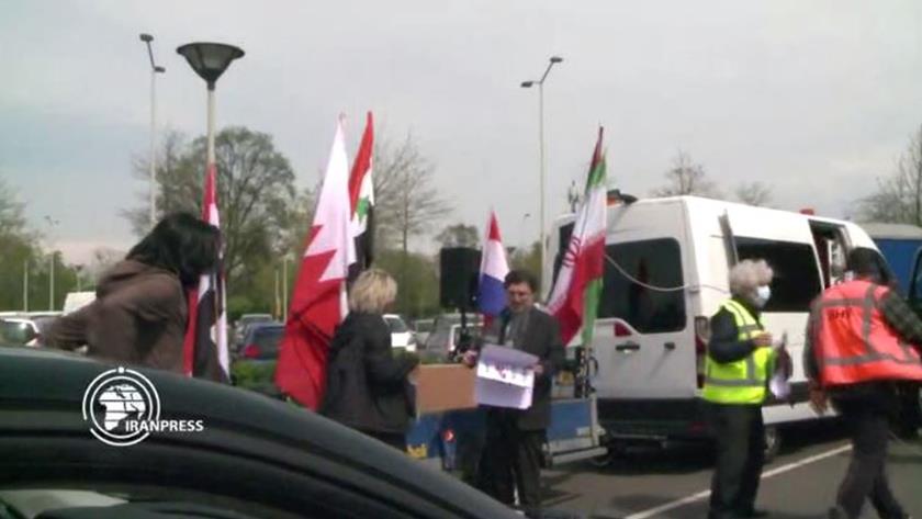 Iranpress: Palestine supporters in Netherlands mark Quds Day by Car Carvan