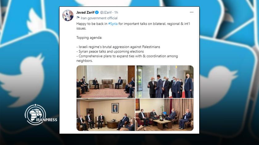 Iranpress: Happy to be back in Syria: Zarif