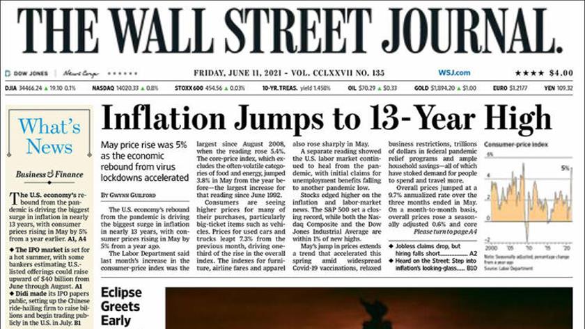 Iranpress: World Newspapers: Inflation jumps to 13-year high