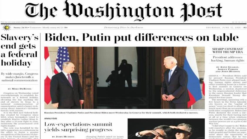 Iranpress: World Newspapers: Biden, Putin put differences on table