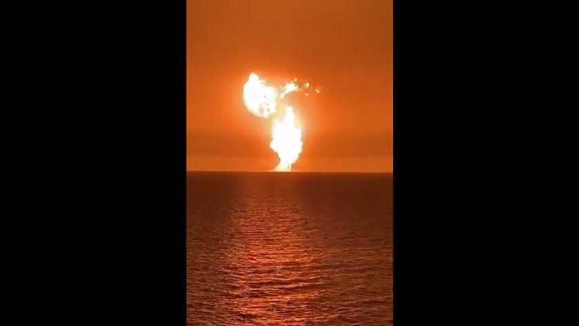 Iranpress: Azerbaijan: Huge explosion is reported in Caspian Sea