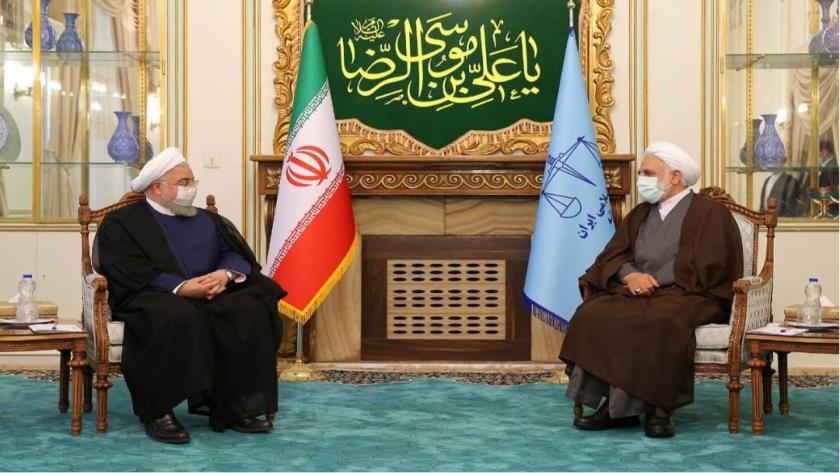 Iranpress: President Rouhani meets new Judiciary Chief Ejei