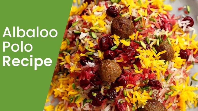 Iranpress: Iranian Food: Albaloo polo (Sour Cherry Rice with Meatballs) 