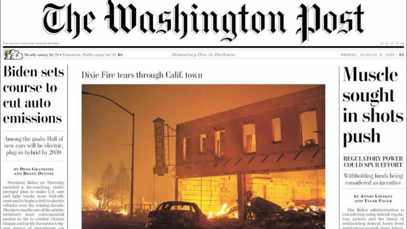 Iranpress: World Newspapers: Dixie Fire tears through Calif. town