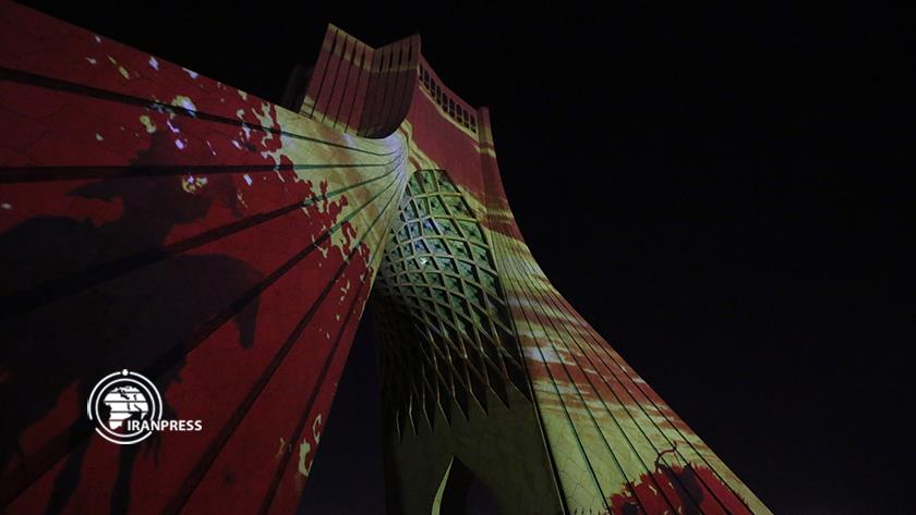Iranpress: Video mapping performed on Azadi Tower to mark month of Muharram 