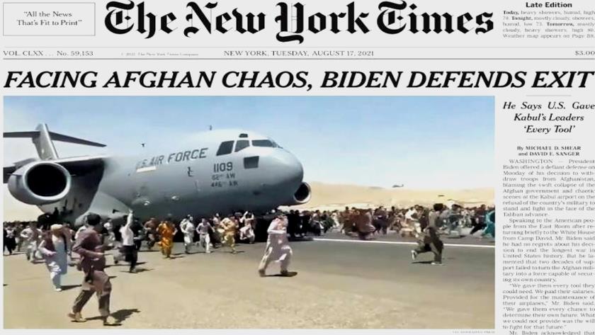 Iranpress: World Newspapers: Facing Afghan chaos, Biden defends exit