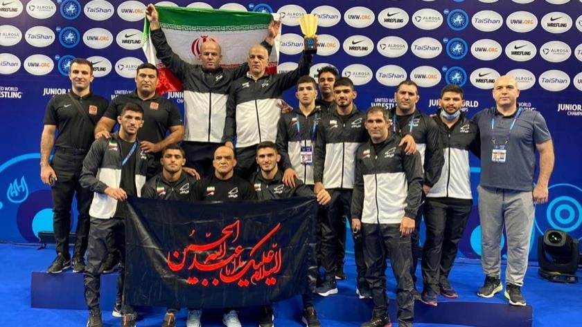 Iranpress: Iran takes team title at 2021 UWW Junior World Championship