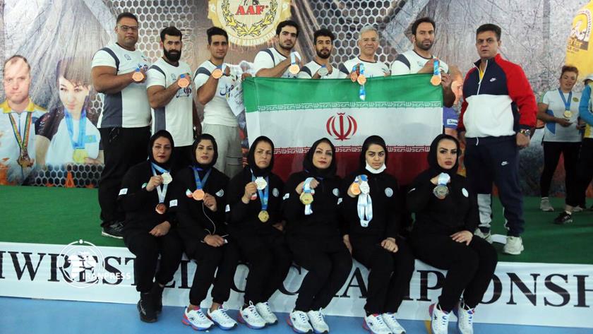 Iranpress: Iran ranks 3rd in Asian arm wrestling tournament