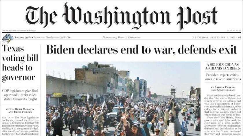 Iranpress: World Newspapers: Biden declares end to war, defends exit