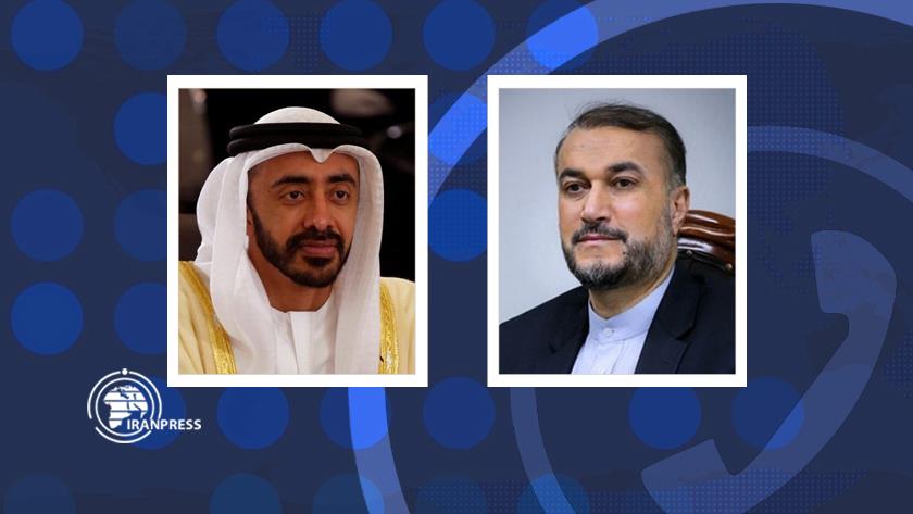 Iranpress: Iran,UAE FMs hold telephone conversation over int