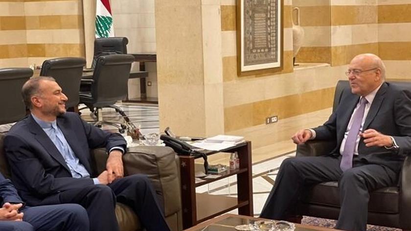 Iranpress: Iranian FM and Lebanese PM discuss bilateral ties