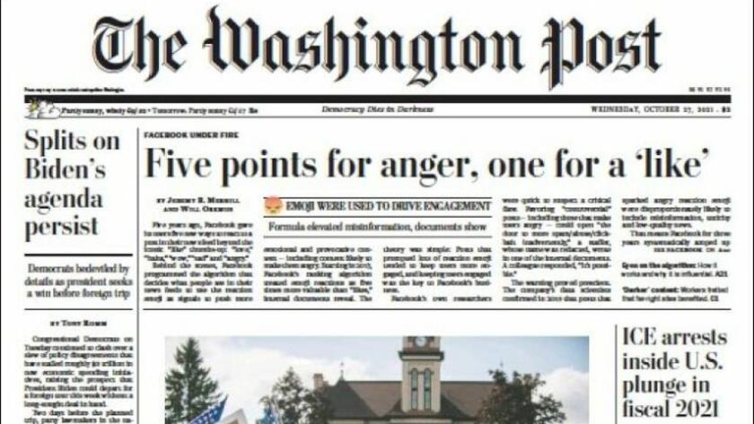 Iranpress: World Newspapers: Five points for anger, one for a ‘like’