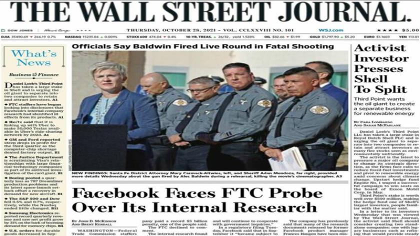 Iranpress: World Newspapers: Facebook faces FCT probe over its internal research