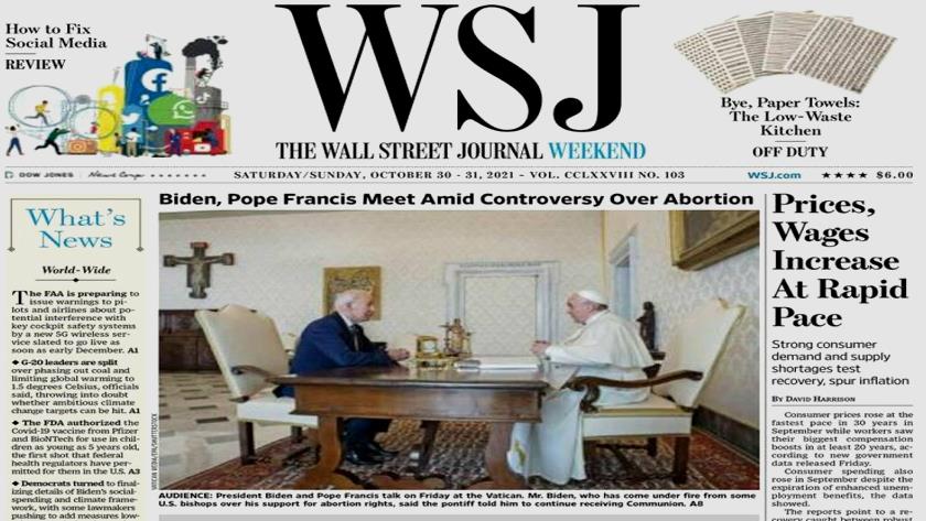 Iranpress: World Newspapers: Biden, Pope Francis meet amid controversy over abortion
