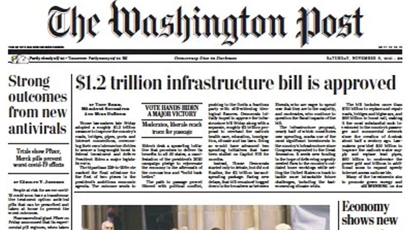 Iranpress: World Newspapers: US House approves $1.2 trillion infrastructure bill