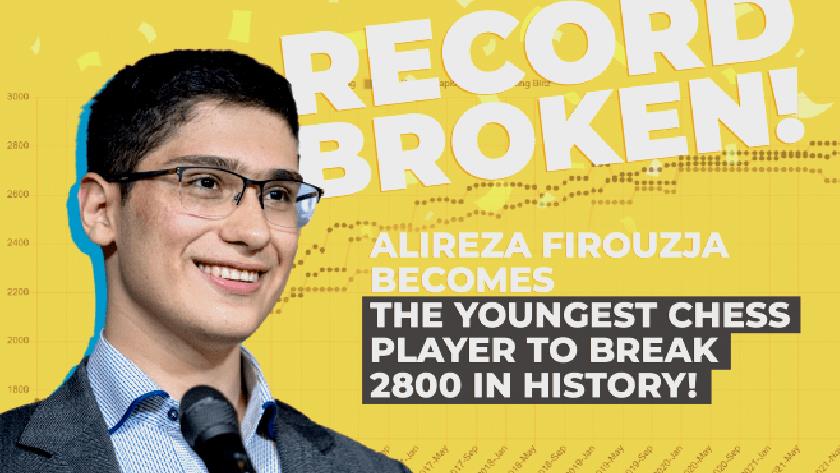 Iranpress: Firouzja youngest chessplayer ever to break 2800