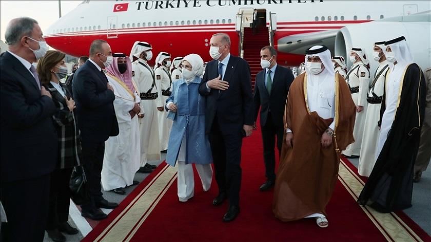 Iranpress: Turkish president arrives in Doha to meet with Qatari officials