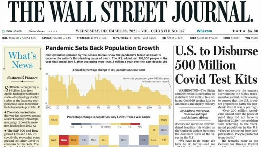 Iranpress: World Newspapers: Pandemic sets back population growth 