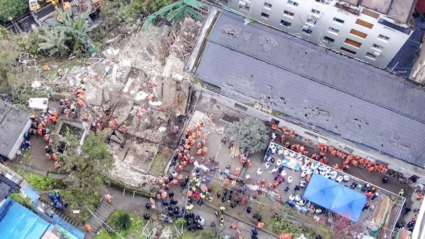 Iranpress: Blast and collapse of building in China leave 16 killed, 10 injured