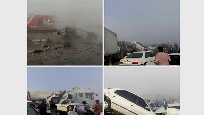 Iranpress: 4 people died in chain traffic accident