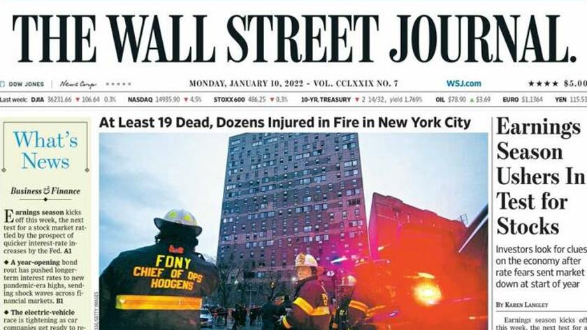 Iranpress: World Newspapers: At least 19 dead, dozens injured in fire in New York City