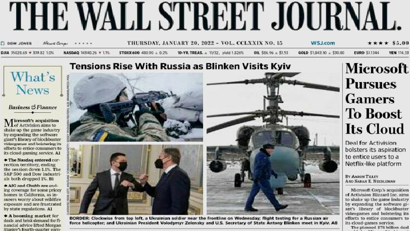 Iranpress: World Newspapers: Tensions rise with Russia as Blinken visits Kyiv