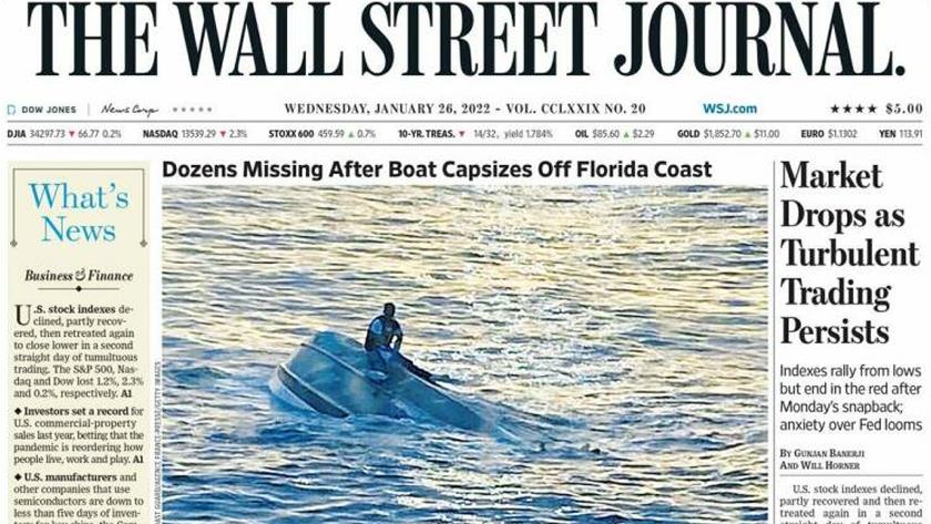 Iranpress: World Newspapers: Dozens missing after boat capsizes of US Florida coast 