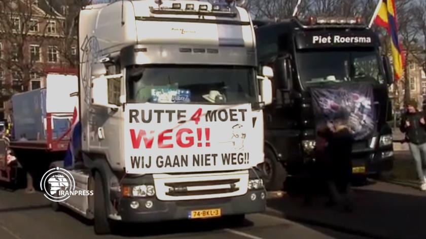 Iranpress: New COVID restrictions anger Dutch truckers