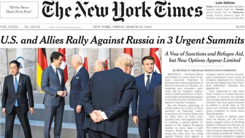 Iranpress: World Newspapers: US, allies rally against Russia in 3 urgent summits