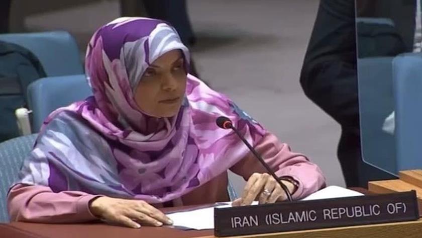 Iranpress: Iranian envoy at UN names main security issues that threaten  West Asian women 
