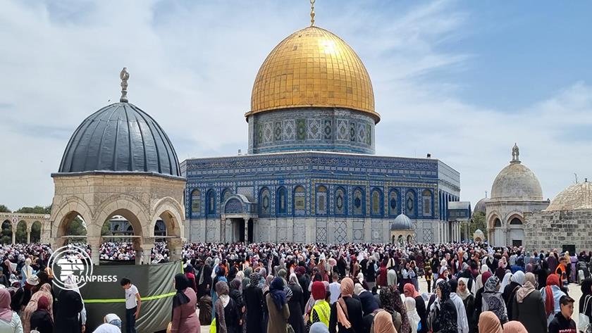 Iranpress: Quds Day, maximum presence of Palestinians in Al-Aqsa Mosque